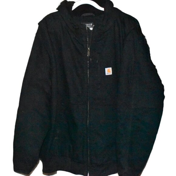 Carhartt Full Swing Loose Fit Washed Duck Fleece Lined Hooded Jacket Size 4XL - Picture 1 of 16